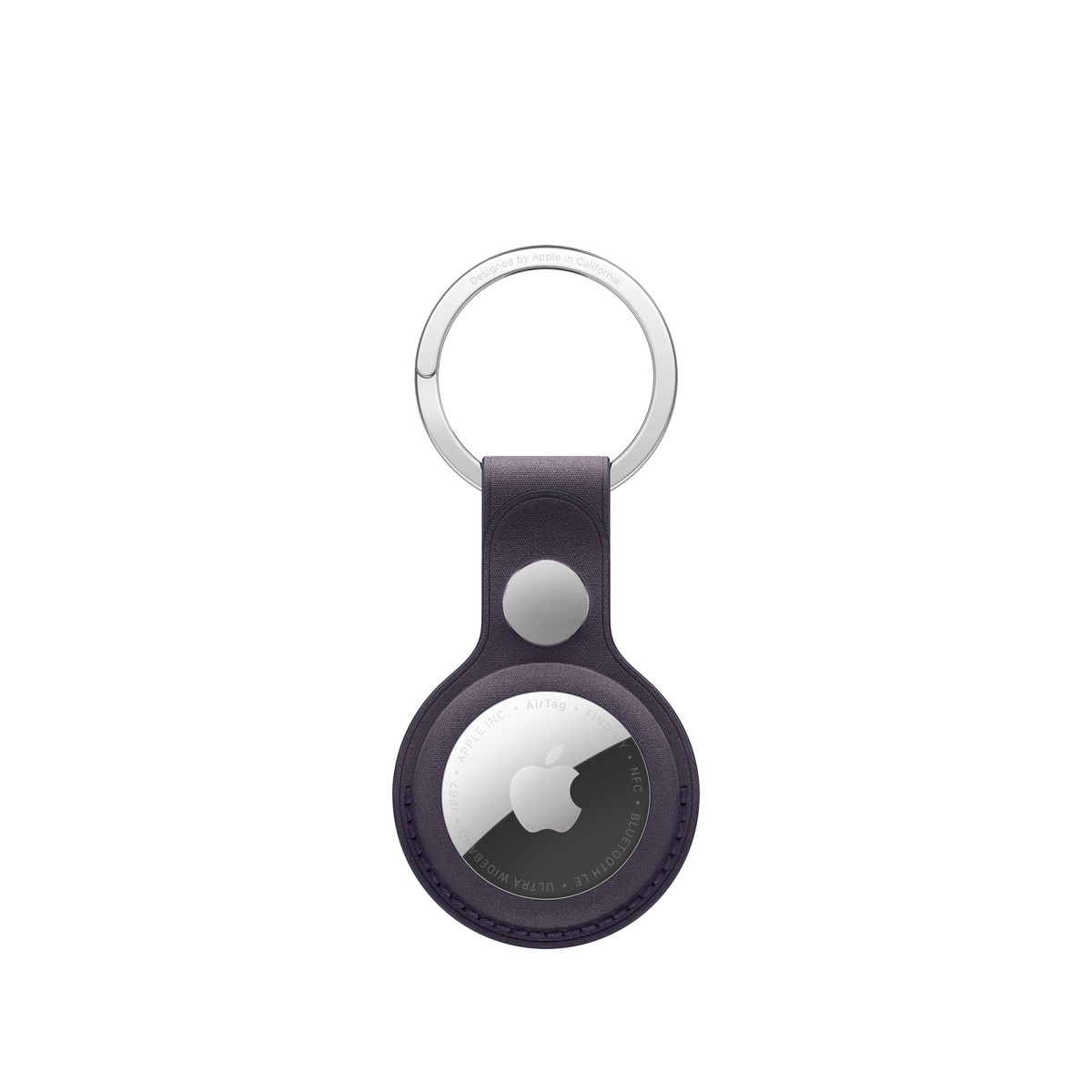 Apple - AirTag FineWoven Key Ring - Midnight Purple