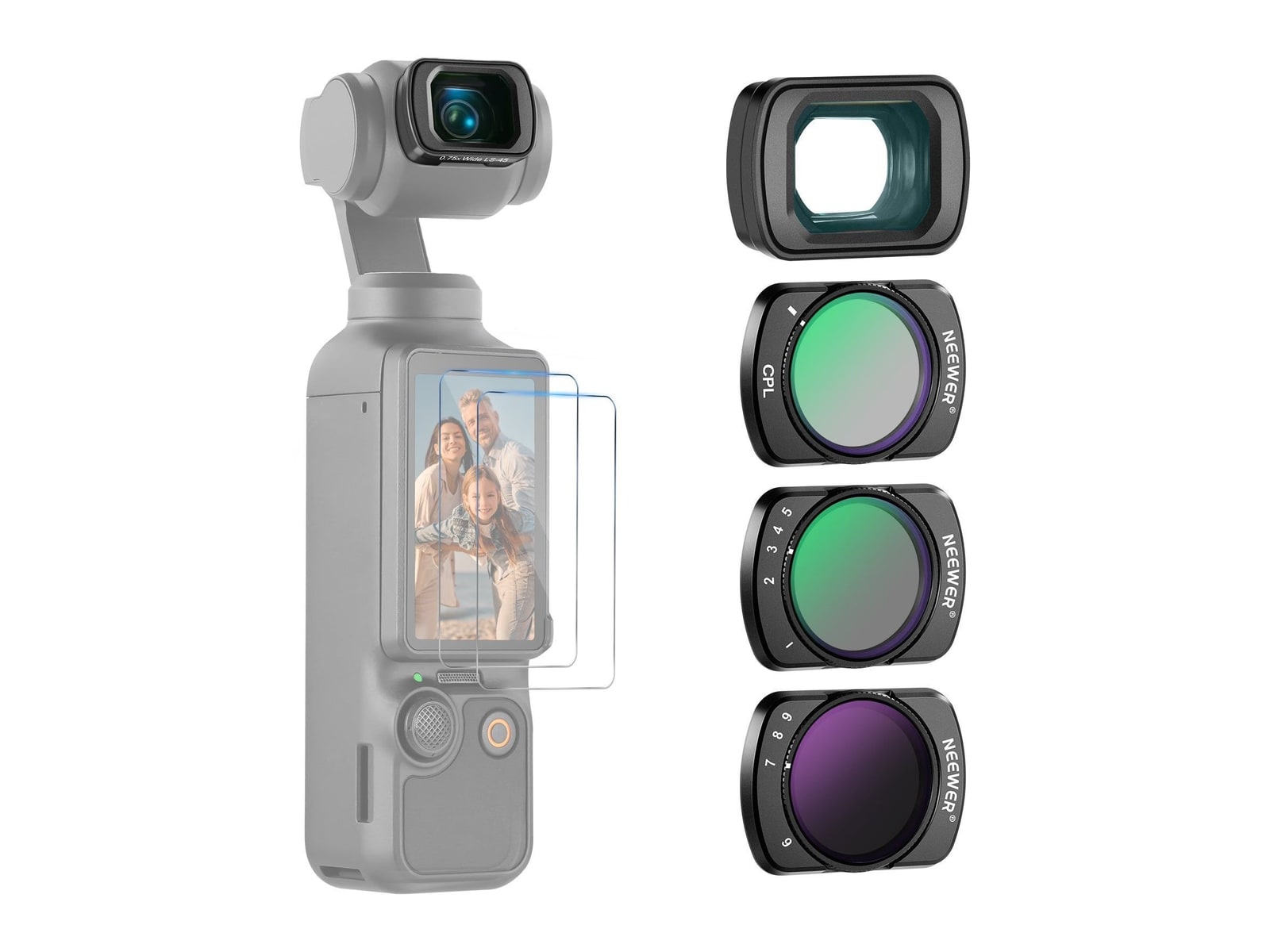 Neewer - FL-B15 Variable ND Filter Set & Lens for Pocket 3 / Pocket 4 & Xtra Muse Camera Accessories