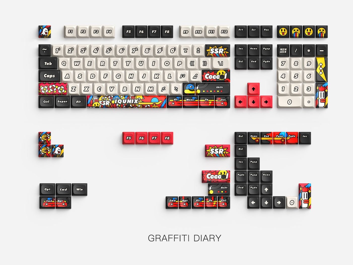 IQUNIX - PBT Keycaps Set Graffiti Diary