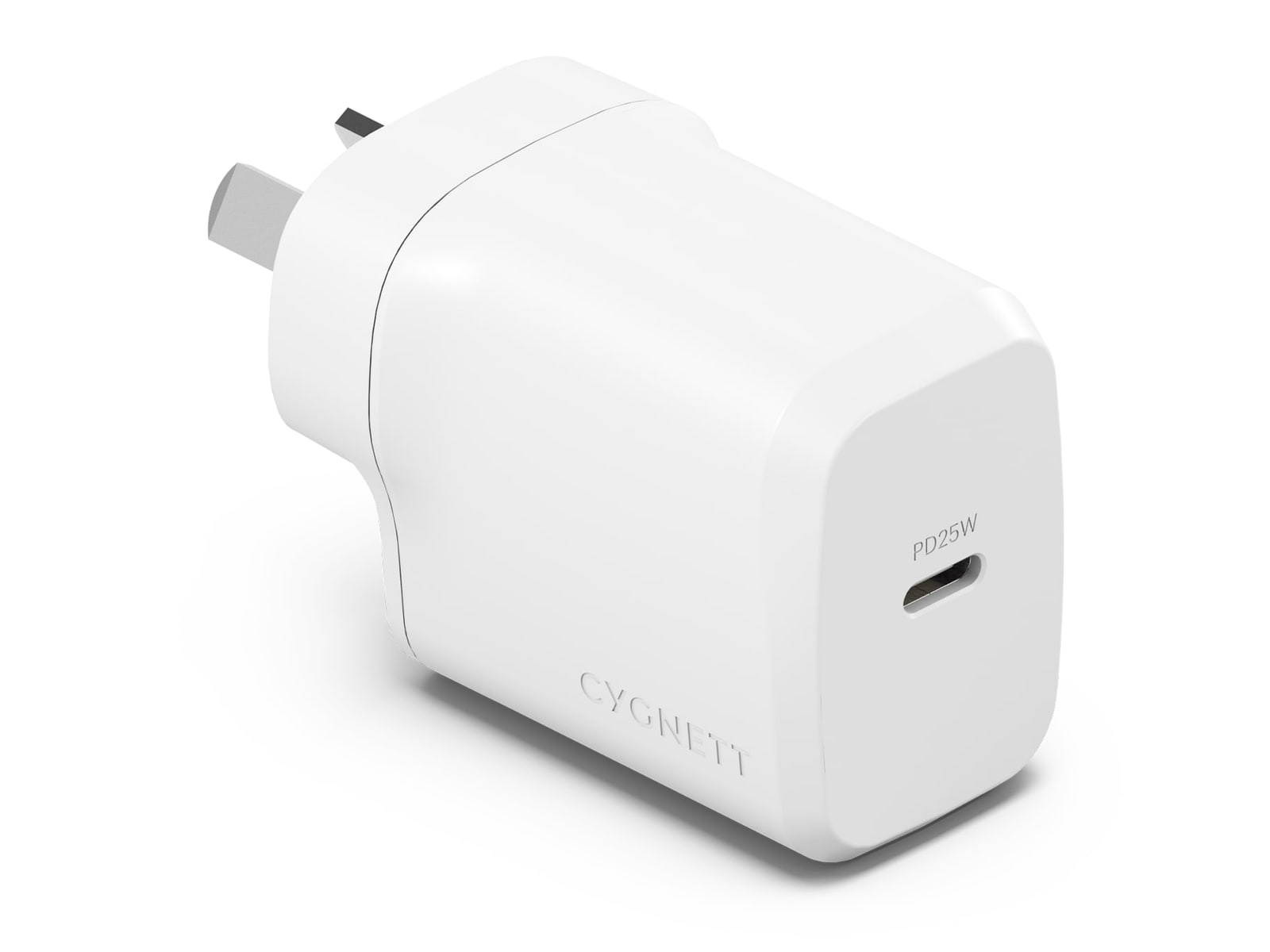 Cygnett - PowerPlus 25W GaN USB-C Wall Charger - White Wall Chargers