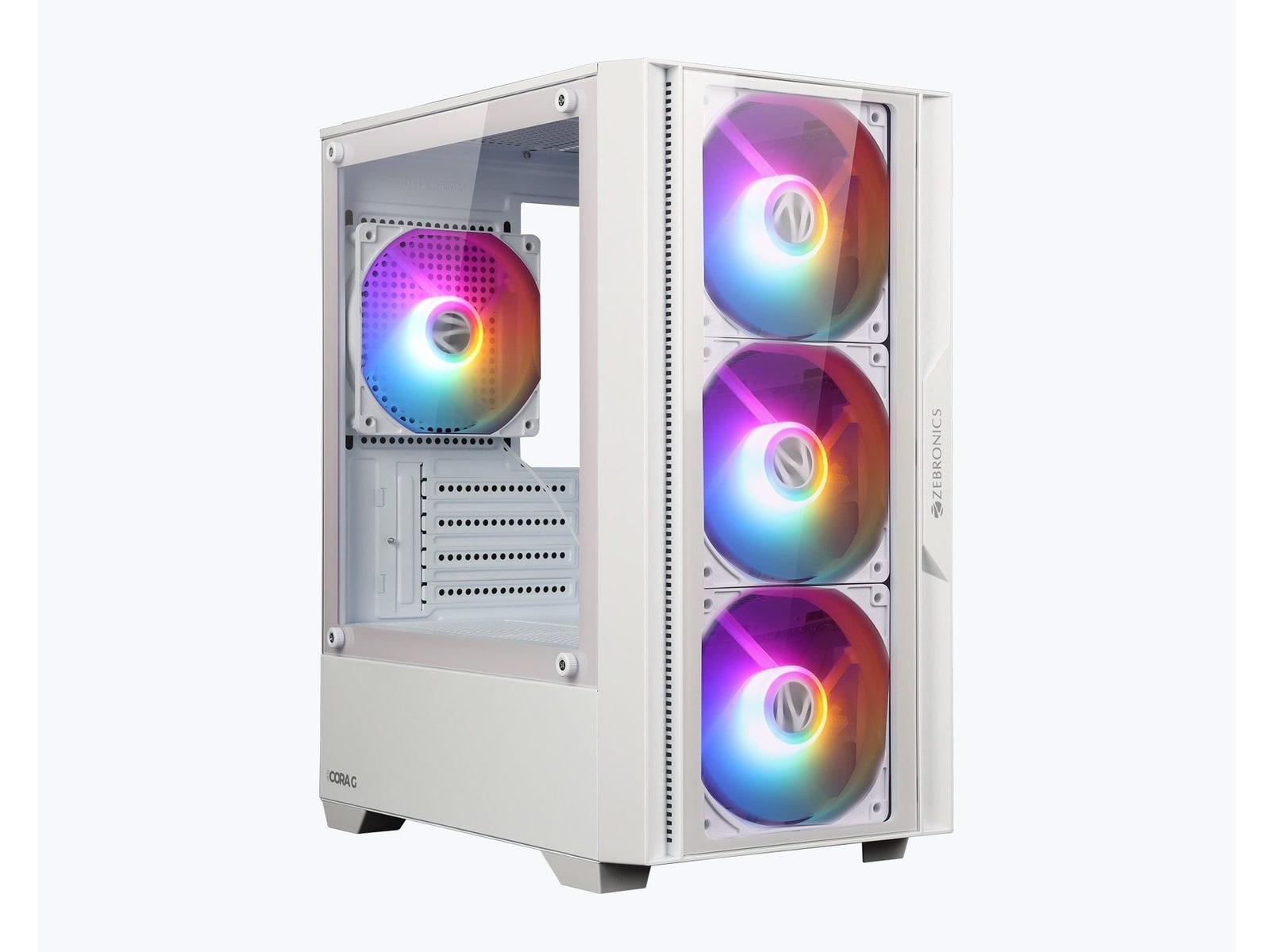 Zebronics - Zeb Cora G White Computer Cases