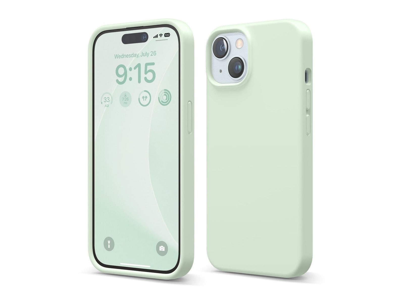 elago - Premium Silicone Case - iPhone 15 - Soft Mint
