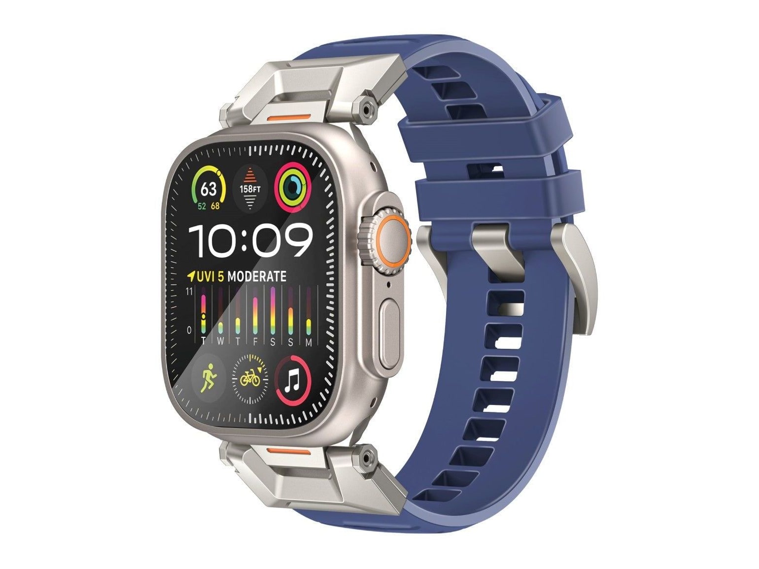 Promate - SilicaBand-Pro Watch Bands - Navy Blue