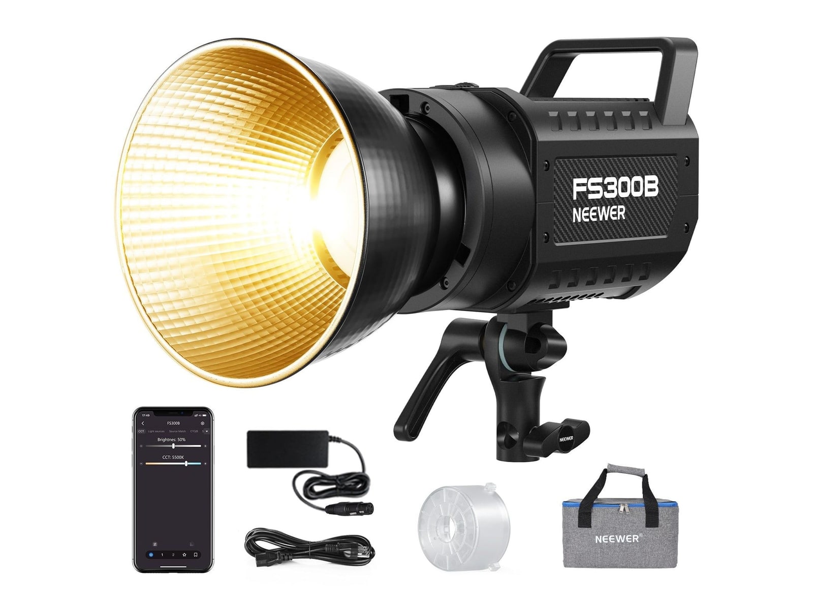 Neewer - FS300B 300W Bi-Color LED Video Light Camera Accessories