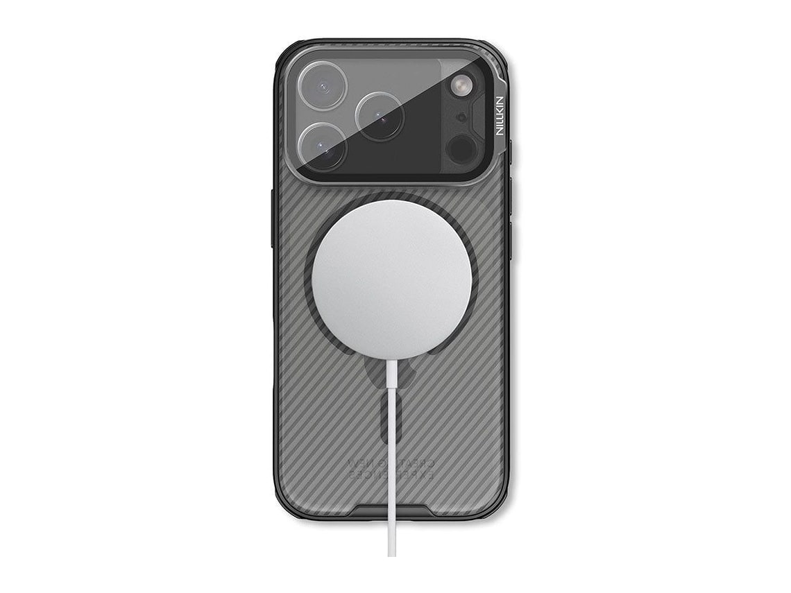 Nillkin - MagSafe Compatible CamShield CamProp Case with Tinted Clear Camera Cover - iPhone 17 Pro Max - Translucent Black