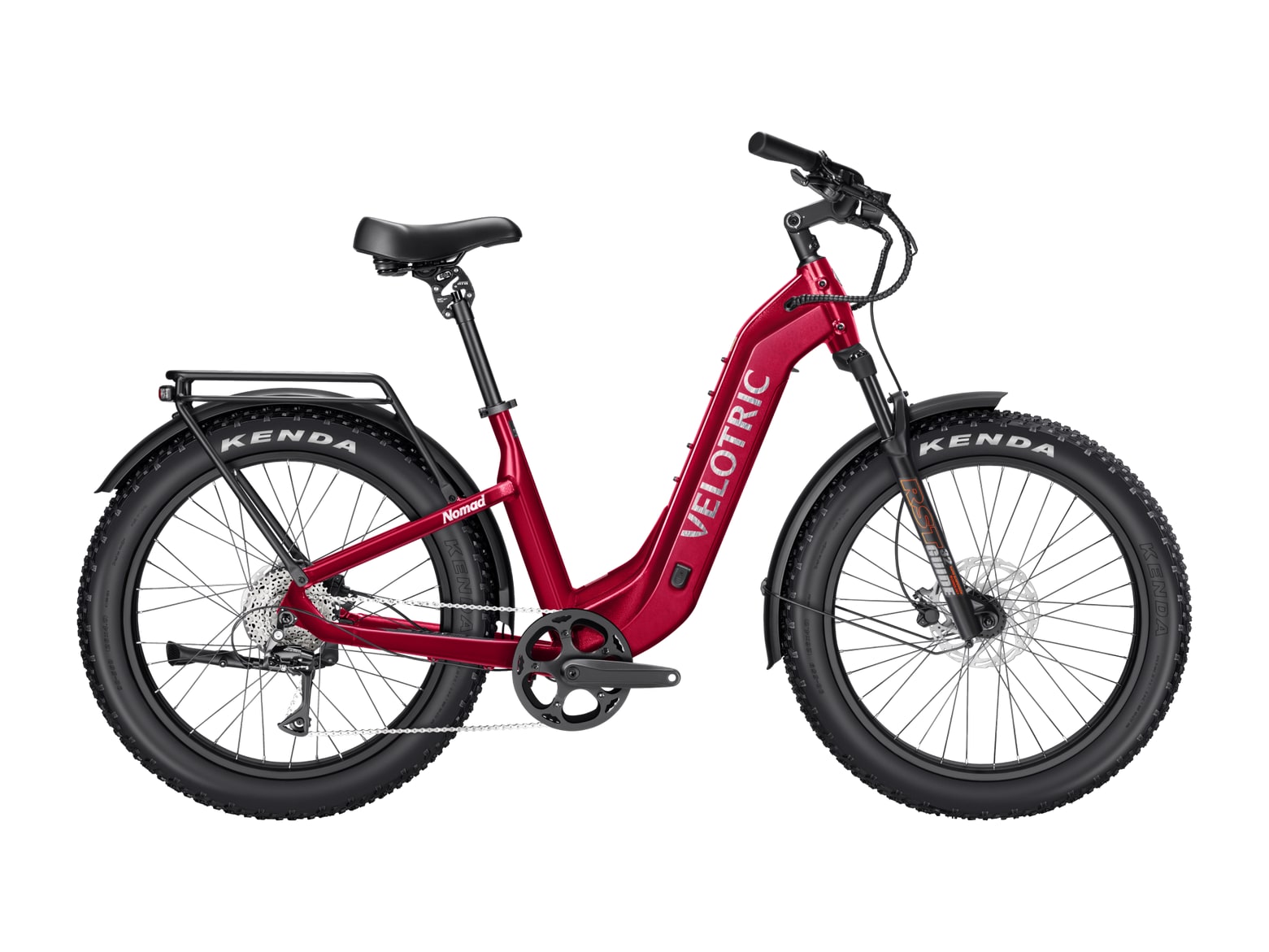 Velotric - Nomad 2 Step-Through Large Cranberry Electric Bikes