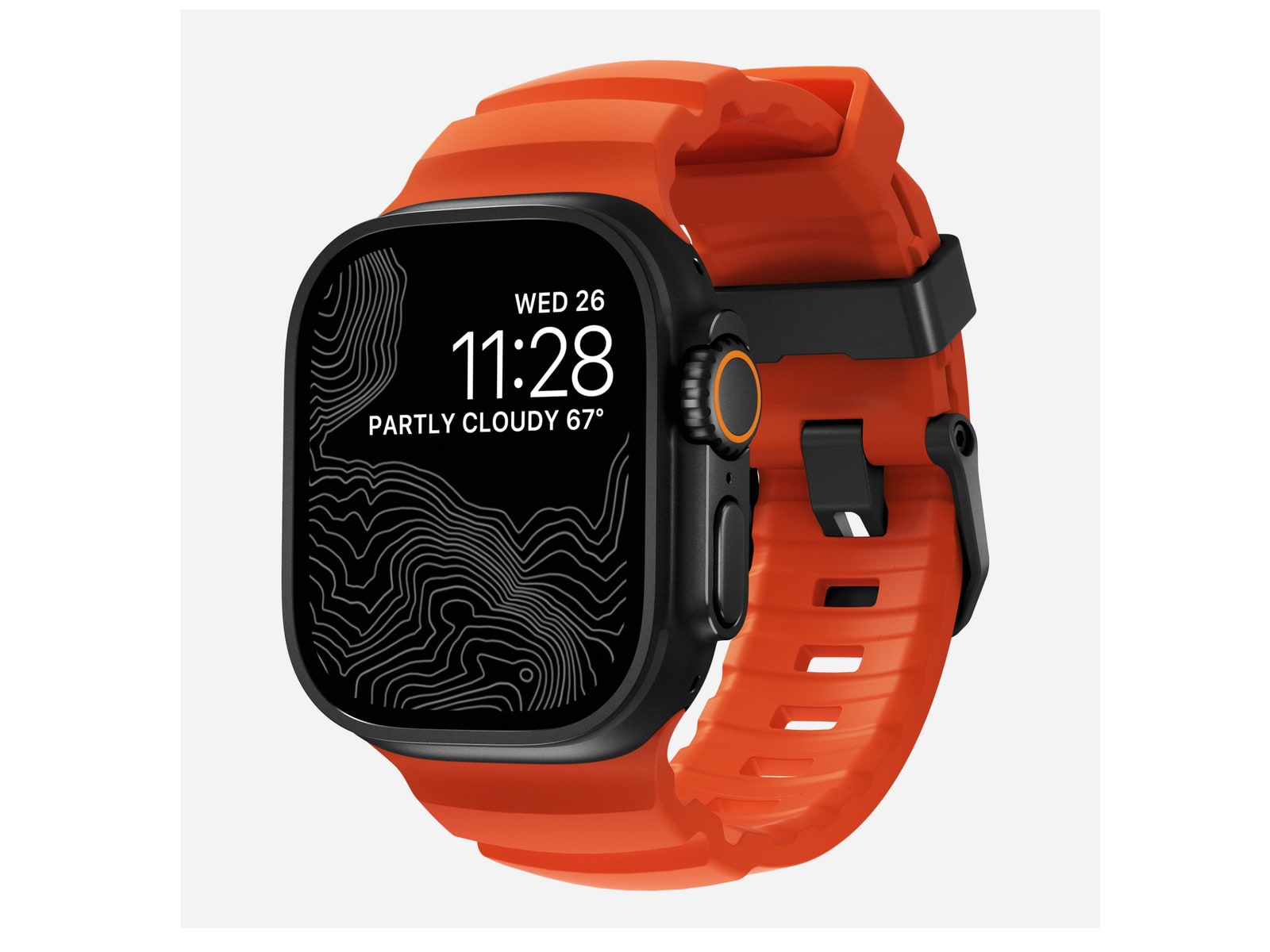Nomad - Rocky Point Band - 46mm/49mm - Magma - Black Hardware