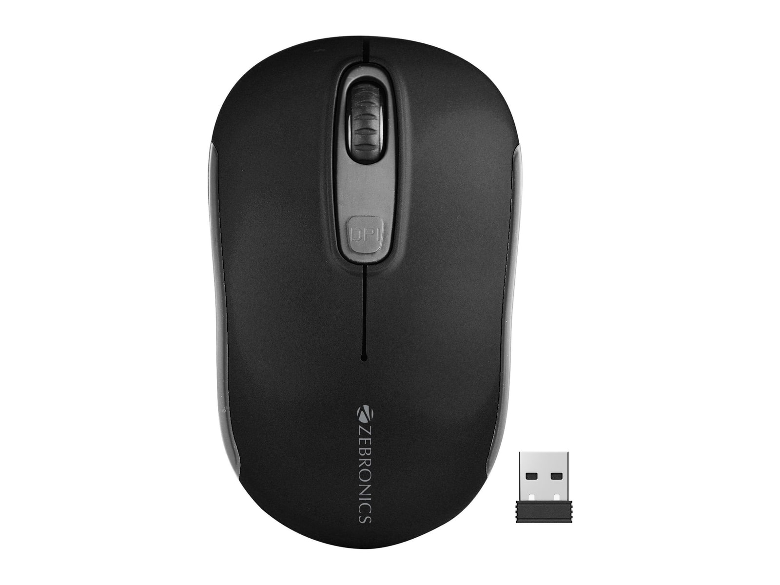 Zebronics - Zeb Dash Pro Wireless Mice - Gray