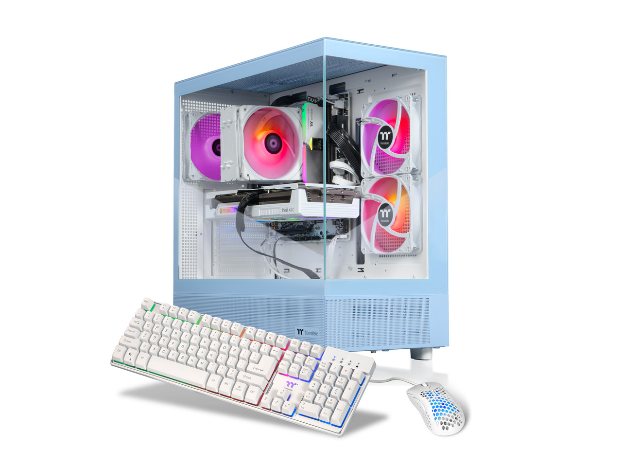 Thermaltake - View i1458H-270 - Intel Core i5-14400F chip - 16GB Memory - 1TB SSD - Hydrangea Blue