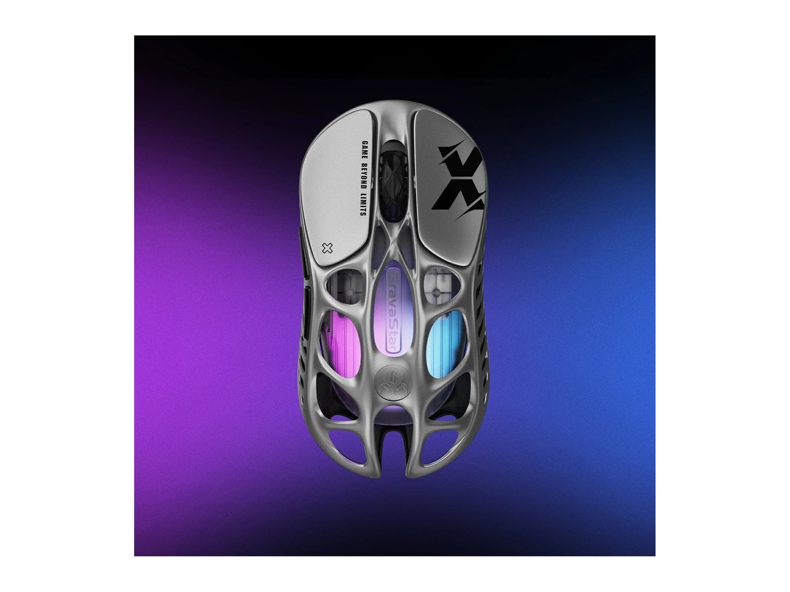 GravaStar - Mercury X Wireless Mice - Interstellar Silver