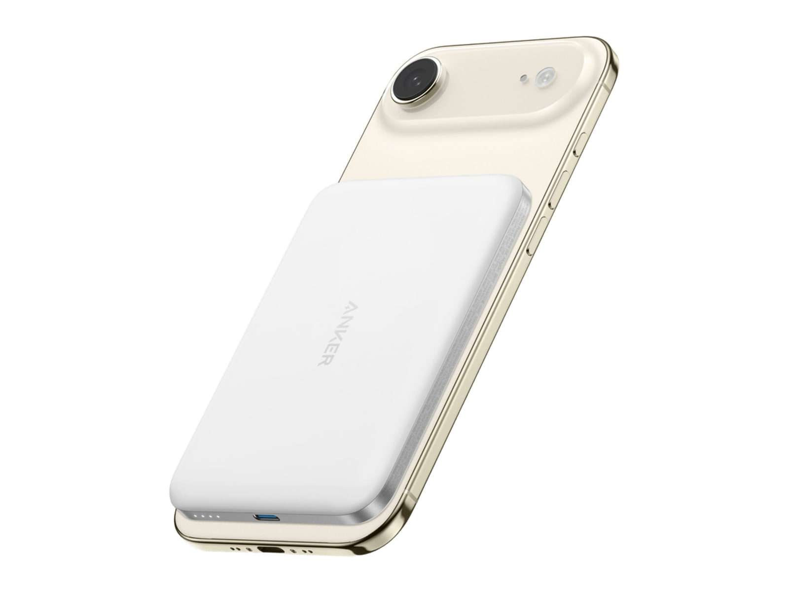 Anker - Nano Power Bank (5K, MagGo, Slim) Aurora White Power Banks
