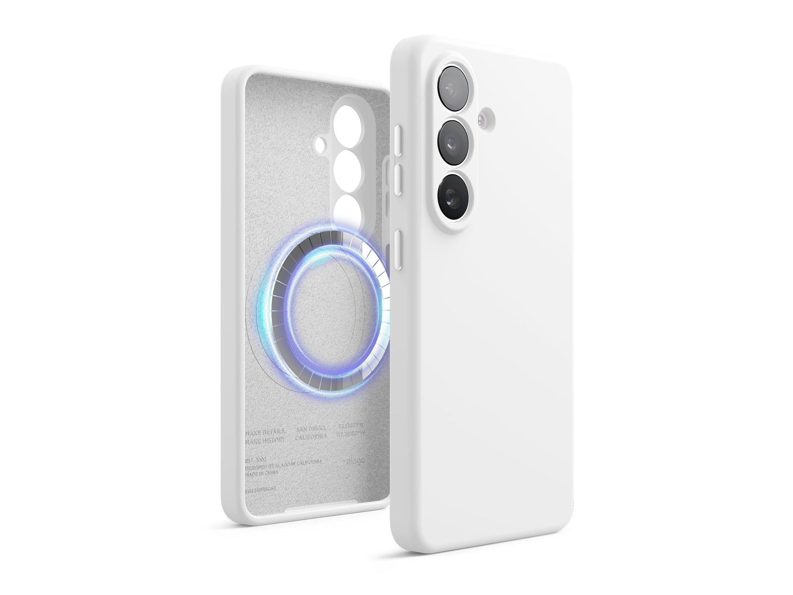 elago - Magnetic Silicone Case - Galaxy S26 - White
