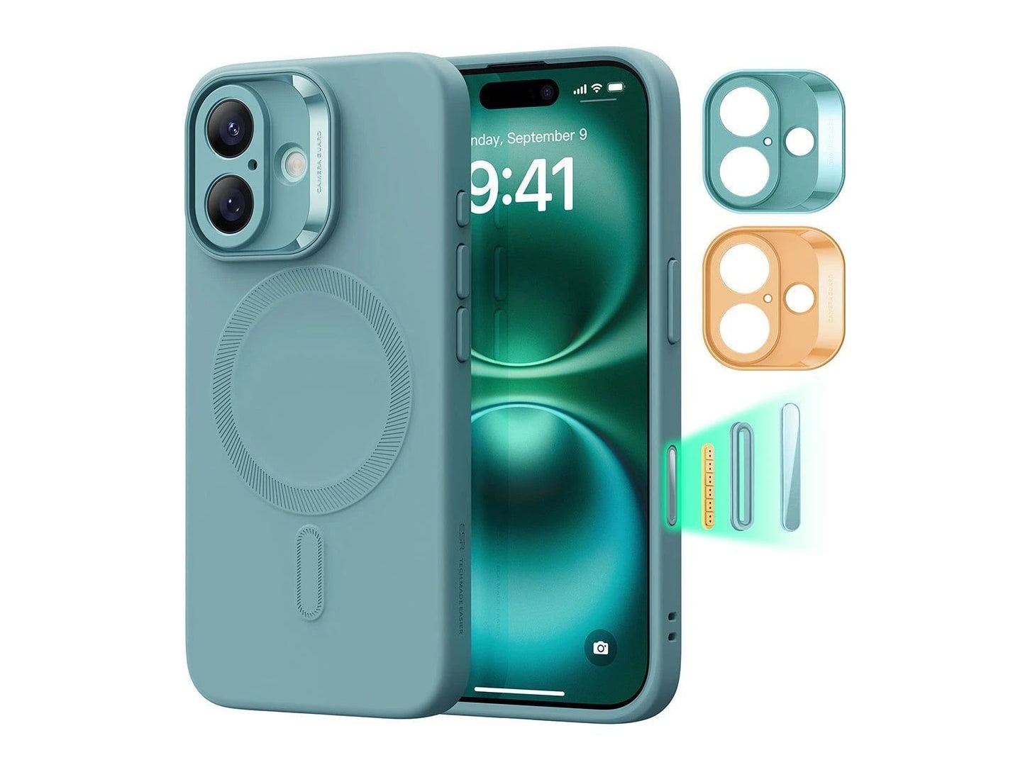 ESR - Cloud Soft Magnetic Case (Camera Control) - iPhone 16 Plus - Teal