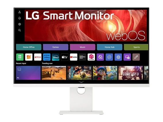 LG - 37 inch Smart Monitor 37U730SA-W 4K UHD 60Hz 4K/5K Monitors - White
