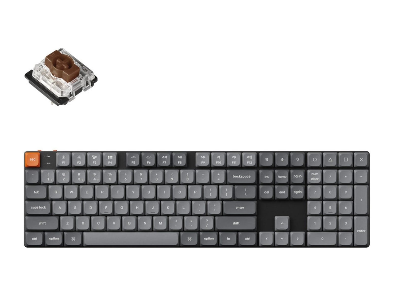 Keychron - K5 Max Brown Switch Wireless Mechanical Keyboards - Black