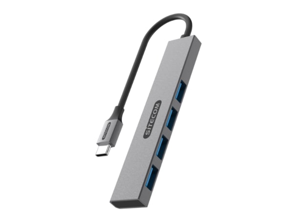 Sitecom - CN-5003 USB-C to 4x USB-A Tiny Hub USB Hubs - Gray