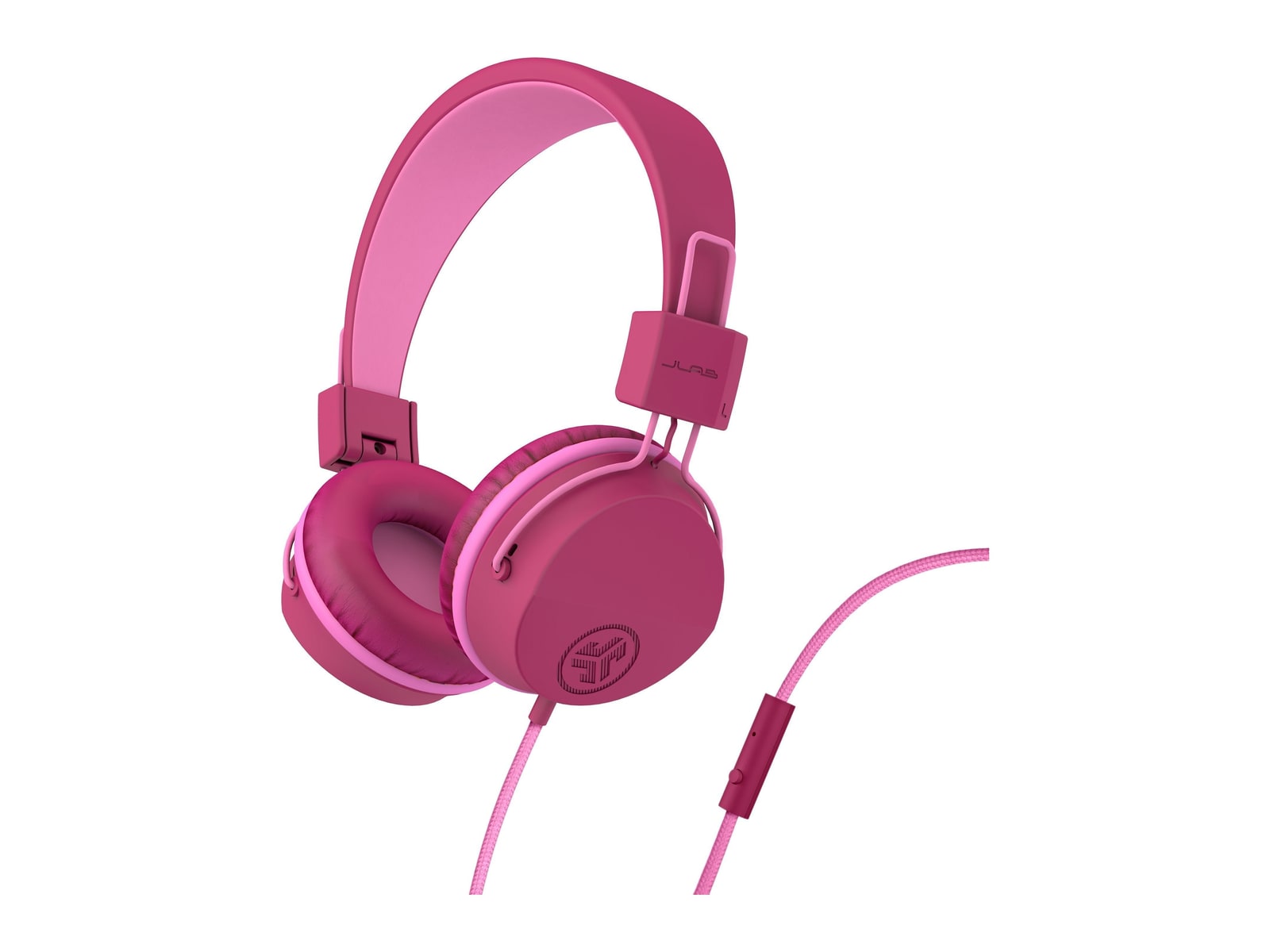JLab - JBuddies Studio 3.5mm On-Ear Headphones - Dark Pink