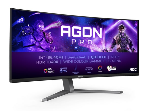 AOC - 34" AG346UCD UWQHD 175Hz Ultrawide Monitors (EU)