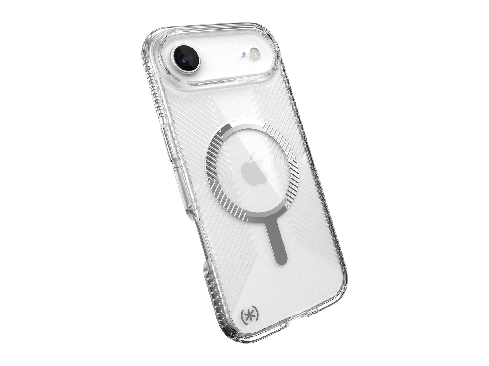 Speck - Presidio Perfect-Clear Grip MagSafe - iPhone Air - Clear/Silver
