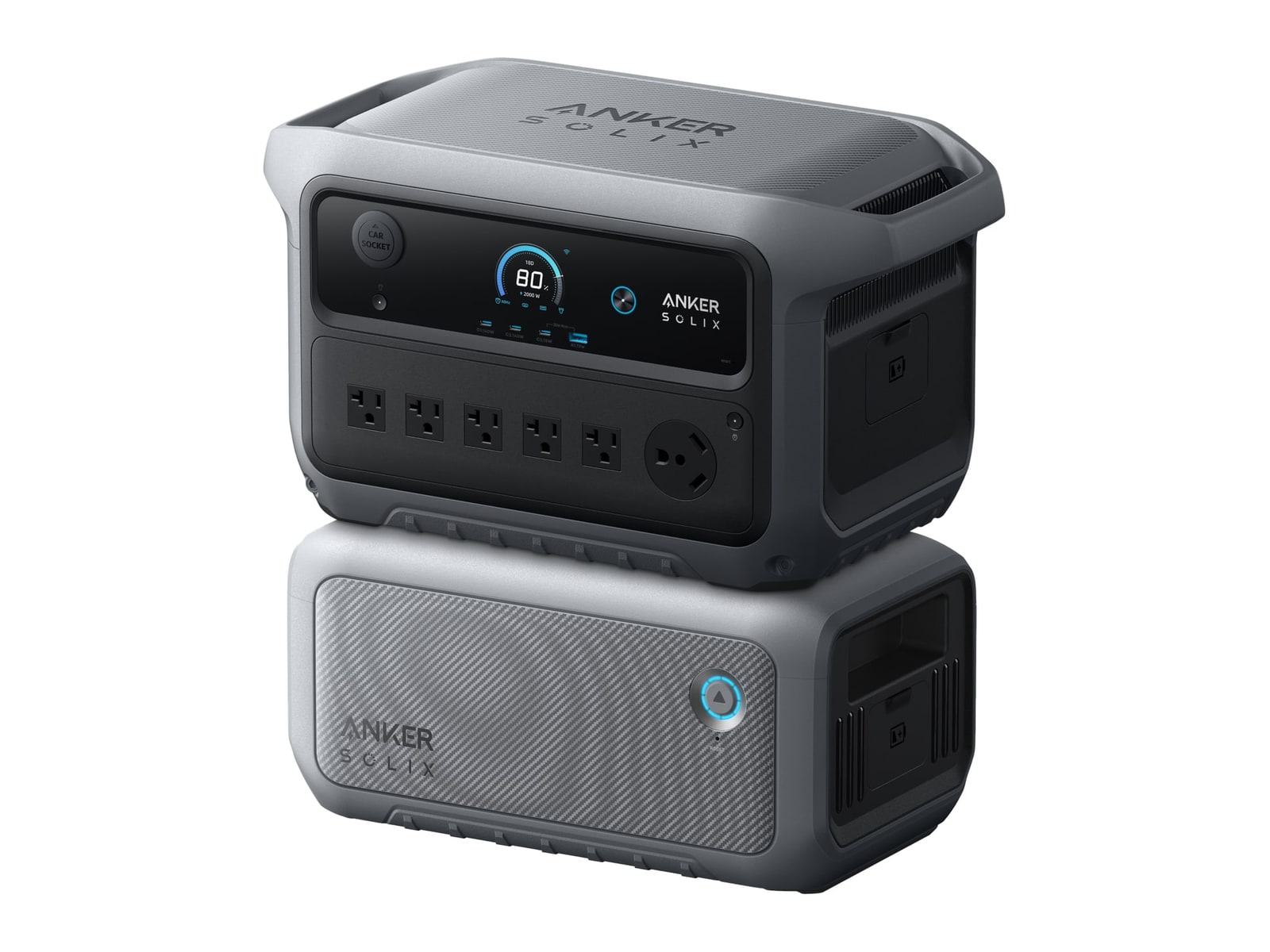 Anker - SOLIX C2000 Gen 2 with Expansion Battery 2048Wh Portable Power Stations