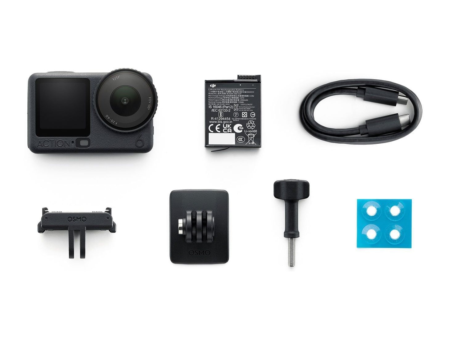 DJI - Osmo Action 6 Action Camera Standard Combo Action Cameras - Gray