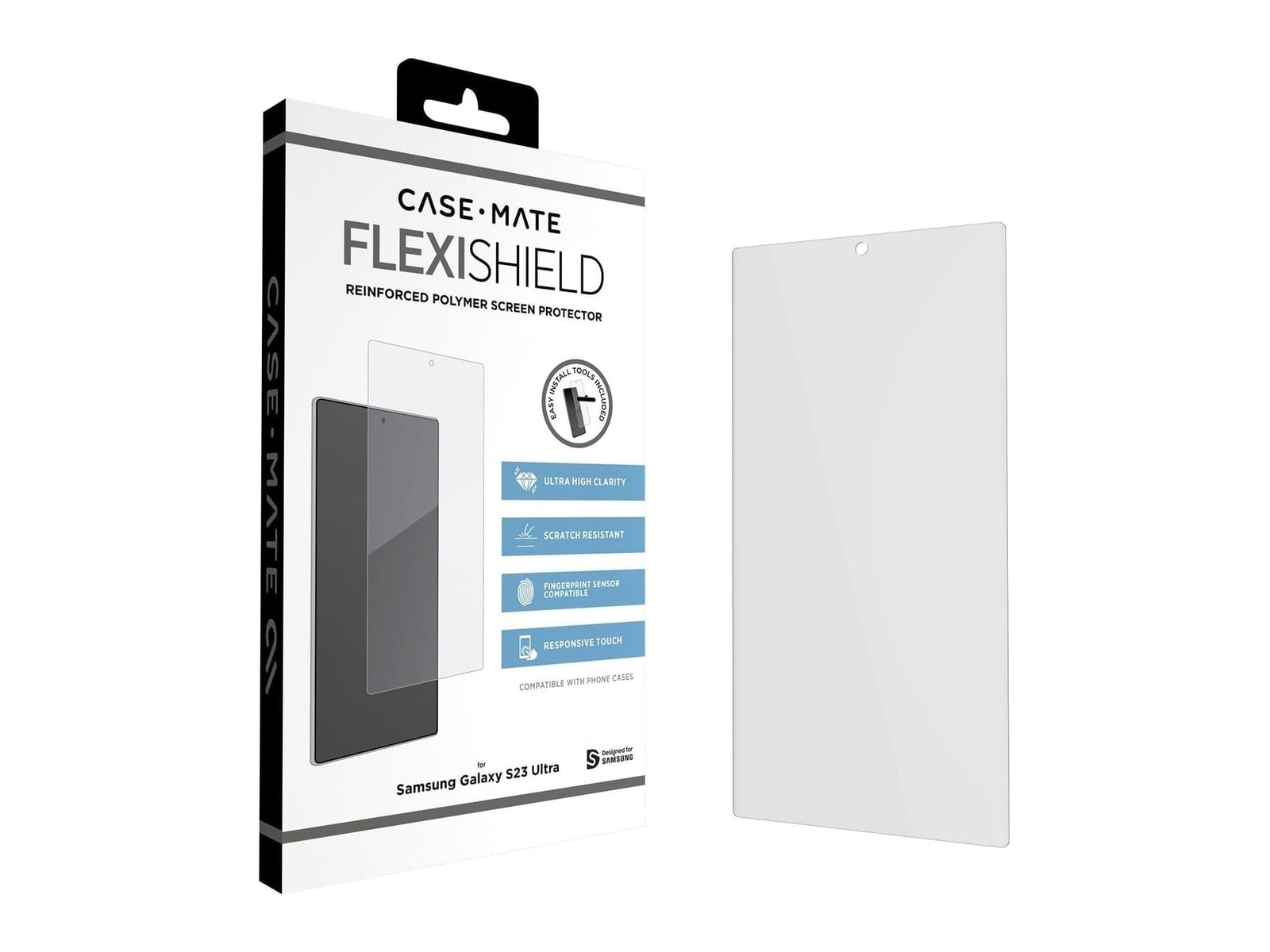 Case-Mate - FlexiShield Screen Protector - Galaxy S23 Ultra - Clear
