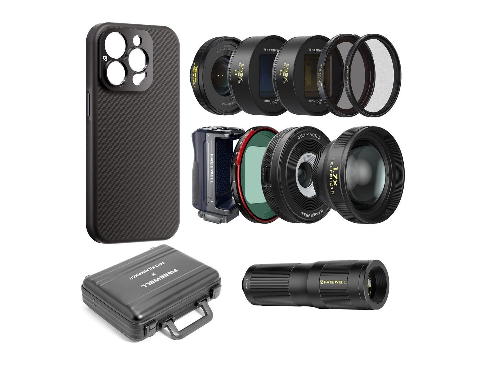 Freewell - iPhone Cinematographer Pro Kit iPhone 15 Pro Max / 1.55x Anamorphic Camera Accessories