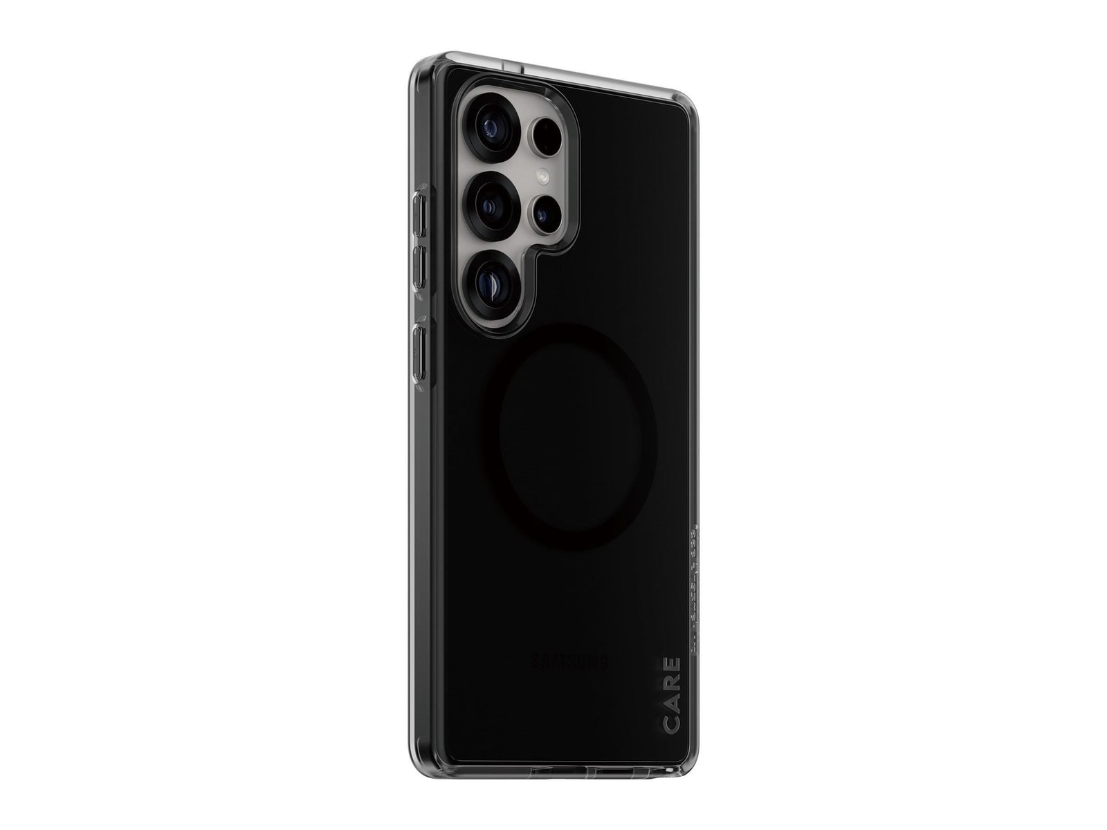 PanzerGlass - CARE Smokey Case w. Black Qi Compatible Samsung Galaxy S25 Ultra