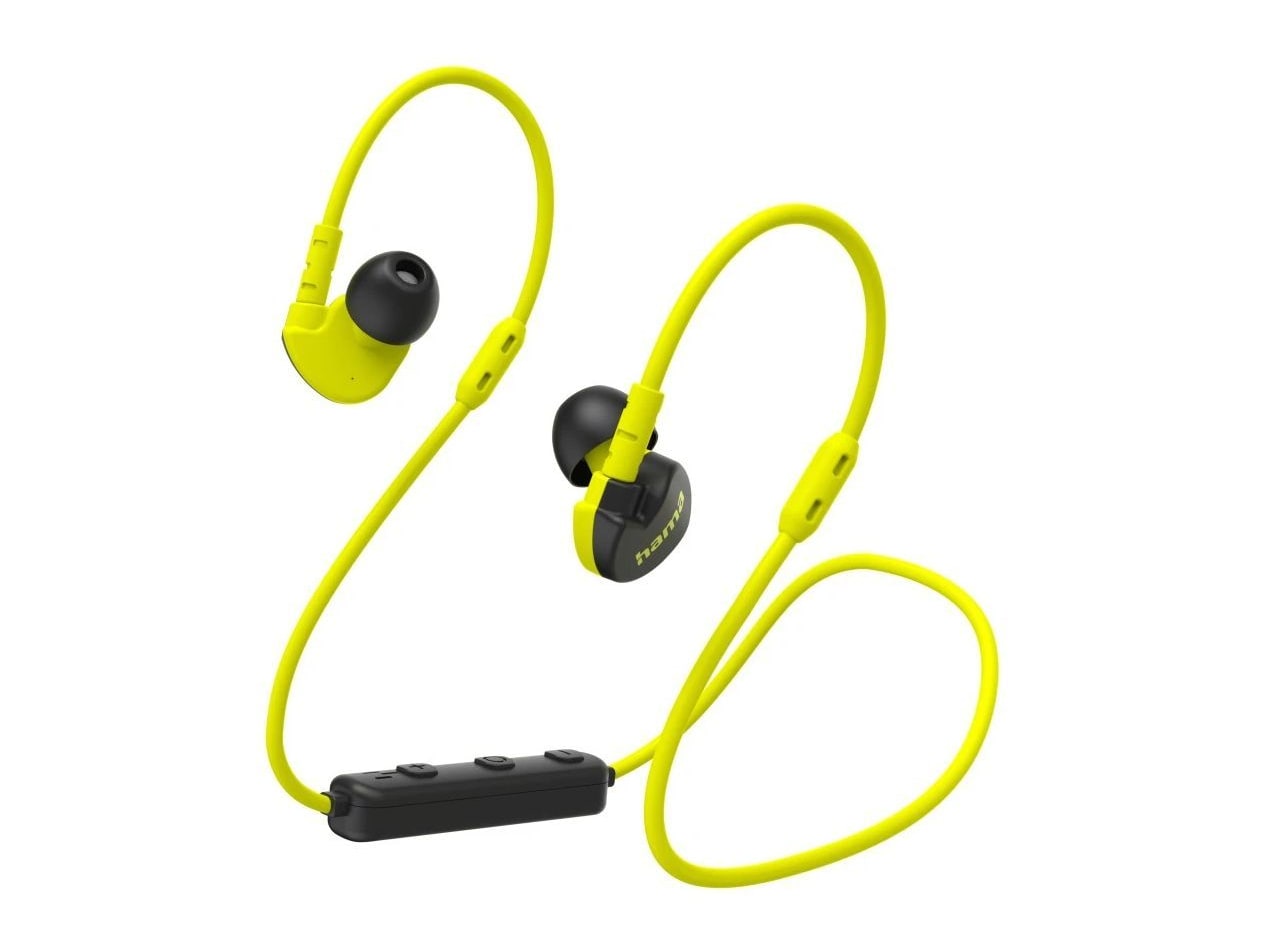 Hama - Freedom Athletics III Wireless In-Ear Headphones - Black, Yellow
