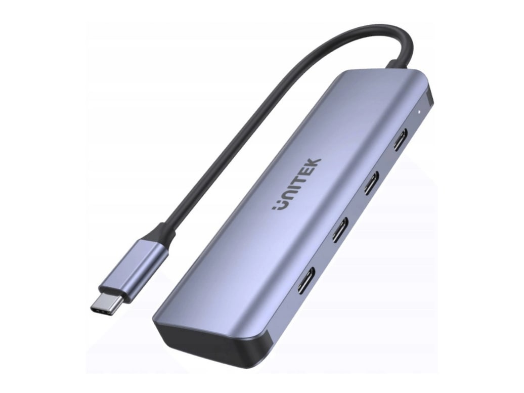 Unitek - H1107K uHUB Q4 Next 4-Port USB-C Hub USB Hubs - Silver