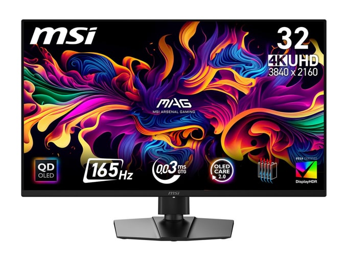 MSI - 31.5" MAG 322UP 4K UHD 165Hz OLED Monitors