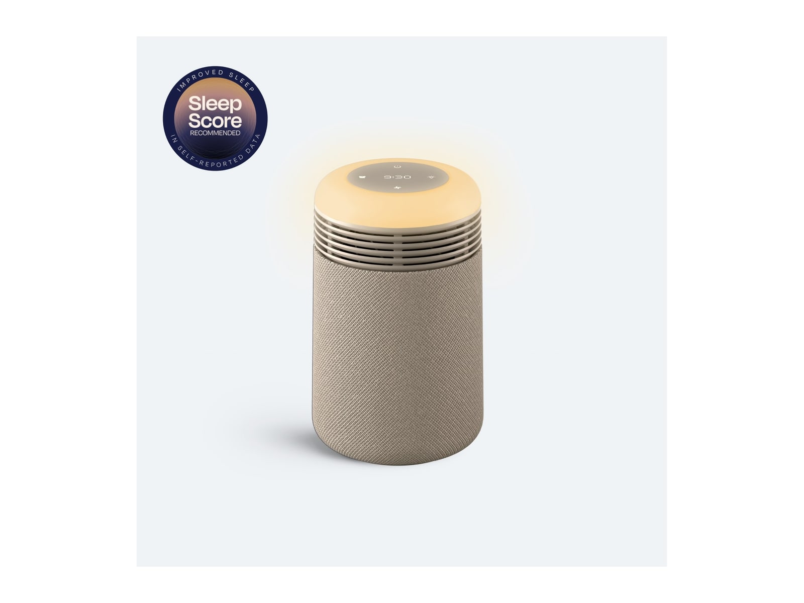 Blueair - Mini Restful Sunrise Clock Air Purifier Coastal Beige Air Purifiers