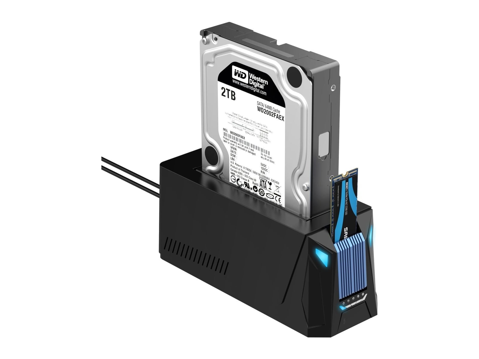Sabrent - USB-C Docking Station for M.2 PCIe/NVMe and SATA 2.5/3.5-Inch SSD & HDD USB-C Docking Stations