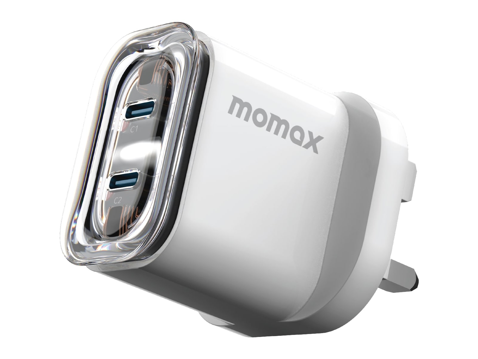 MOMAX - 1-Charge Flow 2-Port GaN Charger 35W White Wall Chargers