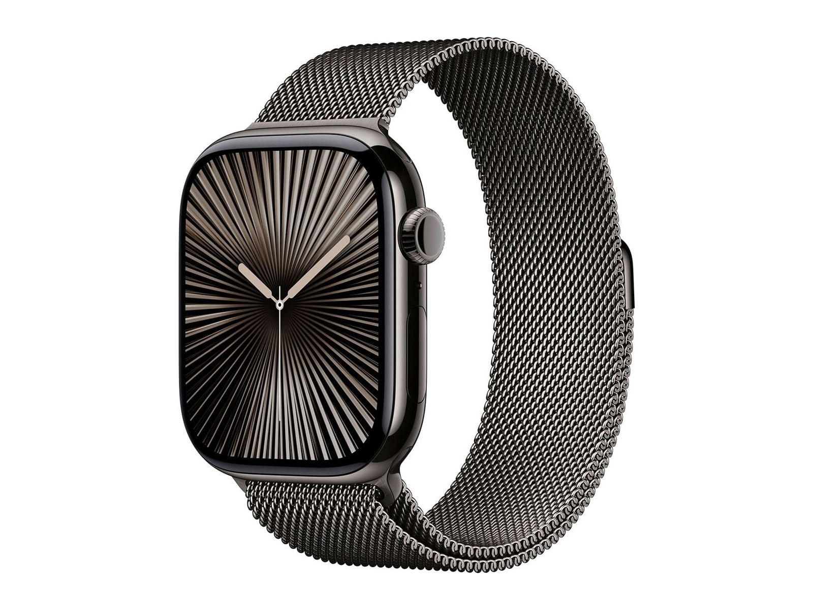 Apple - Apple Watch Series 10 (GPS + Cellular) 46mm Slate Titanium Case with Slate Milanese Loop - S/M - Slate Titanium