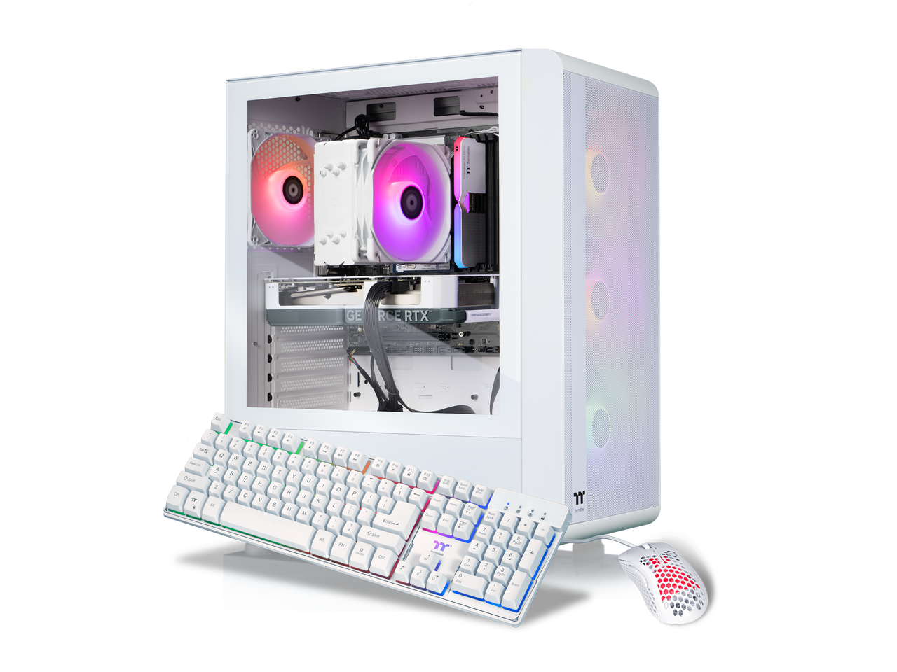 Thermaltake - Quartz 7660 - AMD Ryzen 5 7600X chip - 16GB Memory - 1TB SSD - White