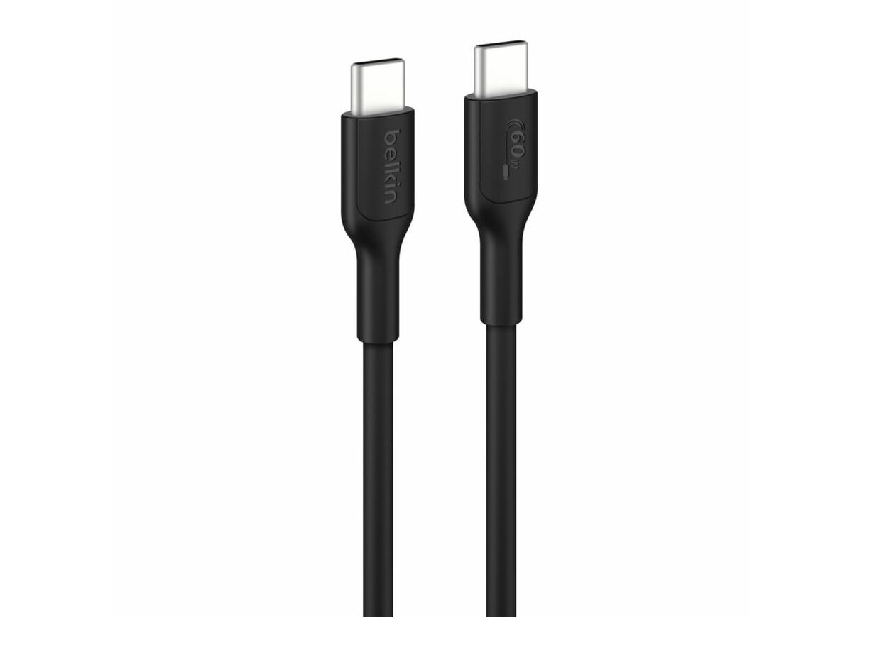Belkin - BoostCharge USB-C to USB-C Cable 60W - 3.3ft/1m - Black Charging Cables