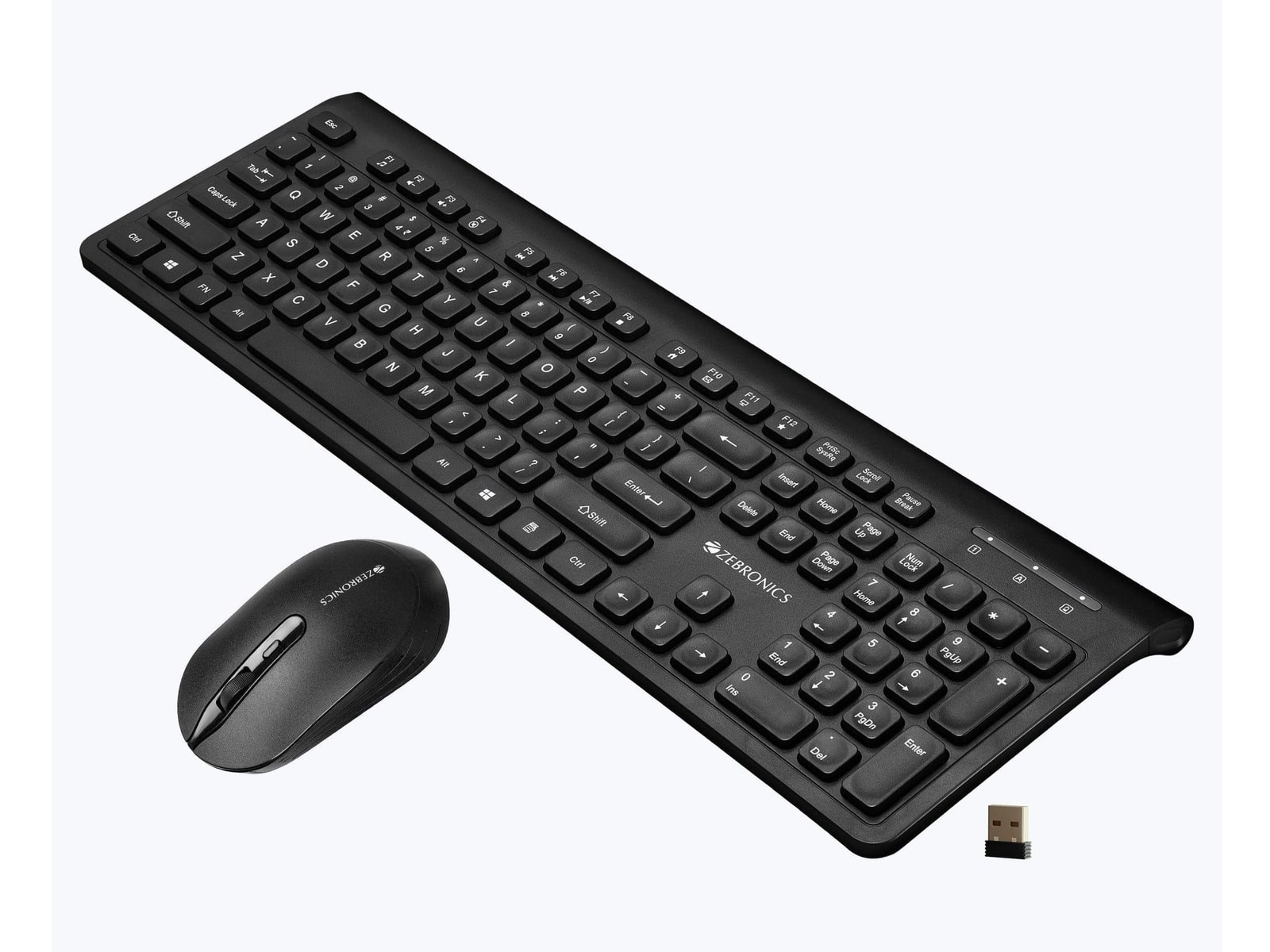 Zebronics - Zeb Companion 130 Combo Wireless Keyboards - Black