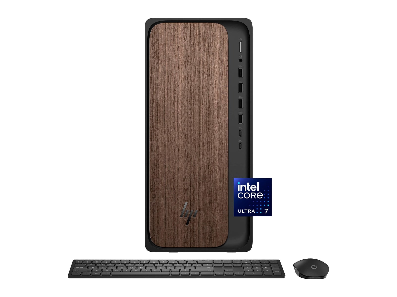 HP - OmniDesk M03-0054 - Intel Core Ultra 7 Series 2 265 chip - 16GB Memory - 1TB SSD - Dark Wood