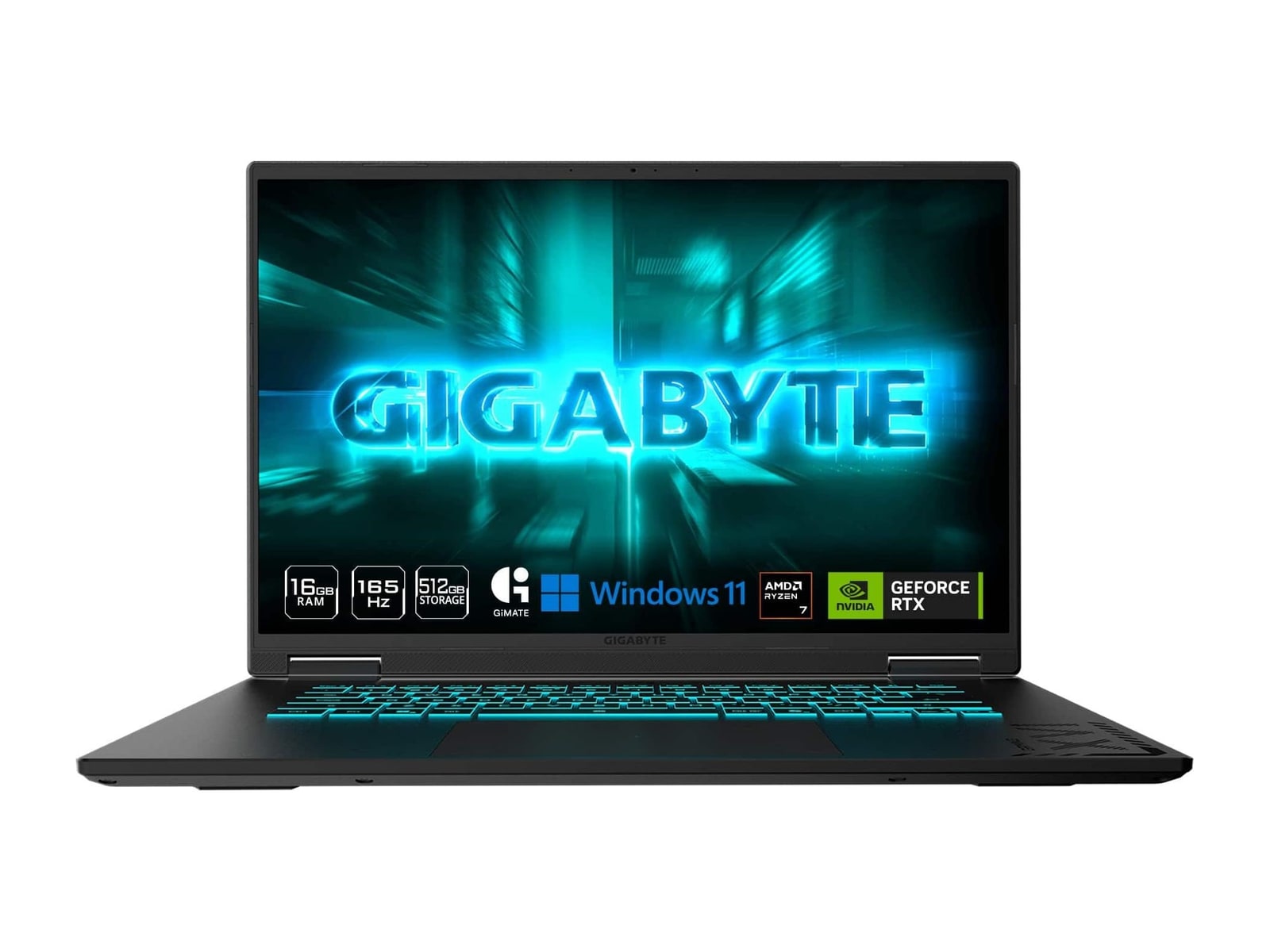 Gigabyte - GAMING A16 16 inch - AMD Ryzen 7 170 chip - 16GB Memory - 512GB SSD - Black Steel