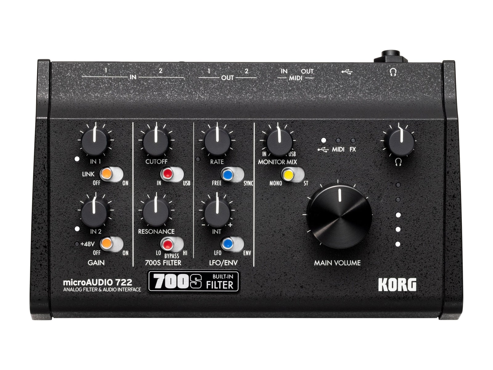 Korg - MicroAudio 722 Audio Interface with Analog Filter Music Production