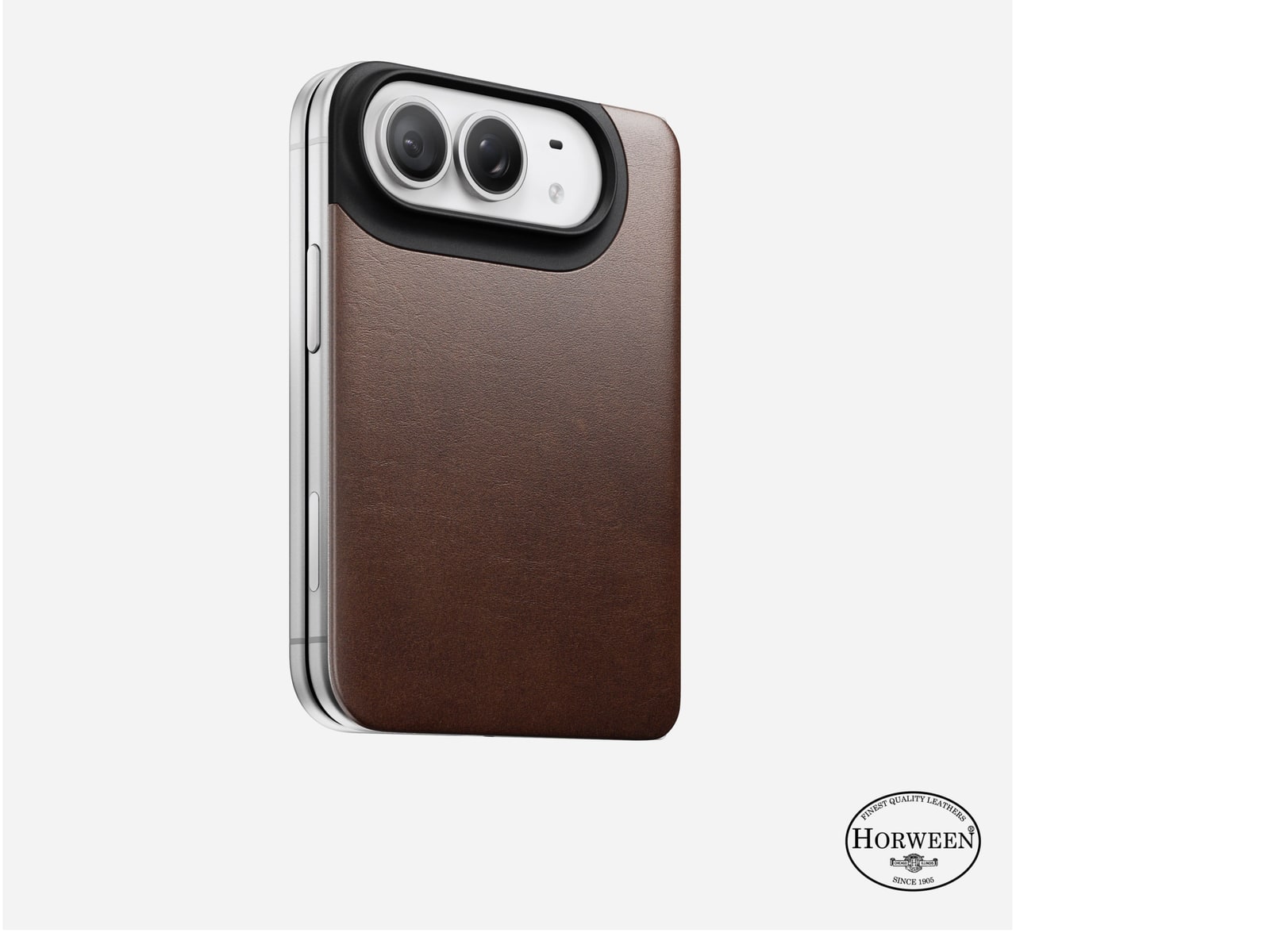 Nomad - Magnetic Leather Back - iPhone Duo Phone Cases - Rustic Brown