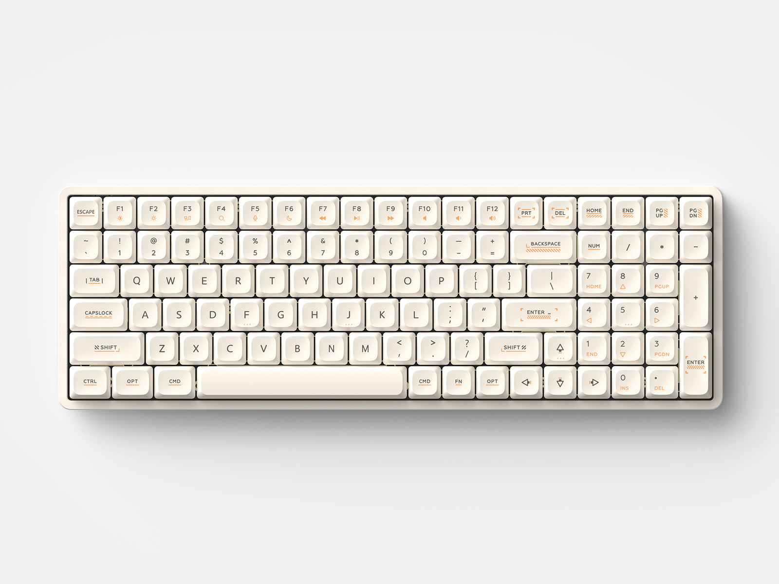 IQUNIX - Magi96 ANSI US Wireless Keyboards - Ochre White