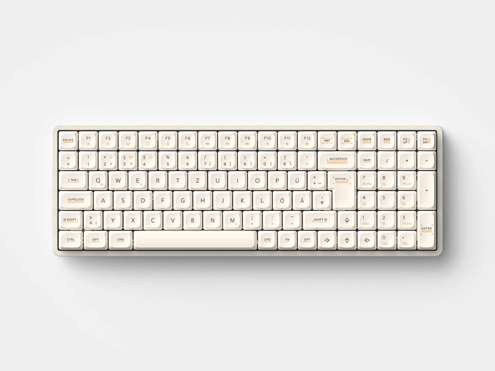 IQUNIX - Magi96 ISO DE Wireless Keyboards - Ochre White