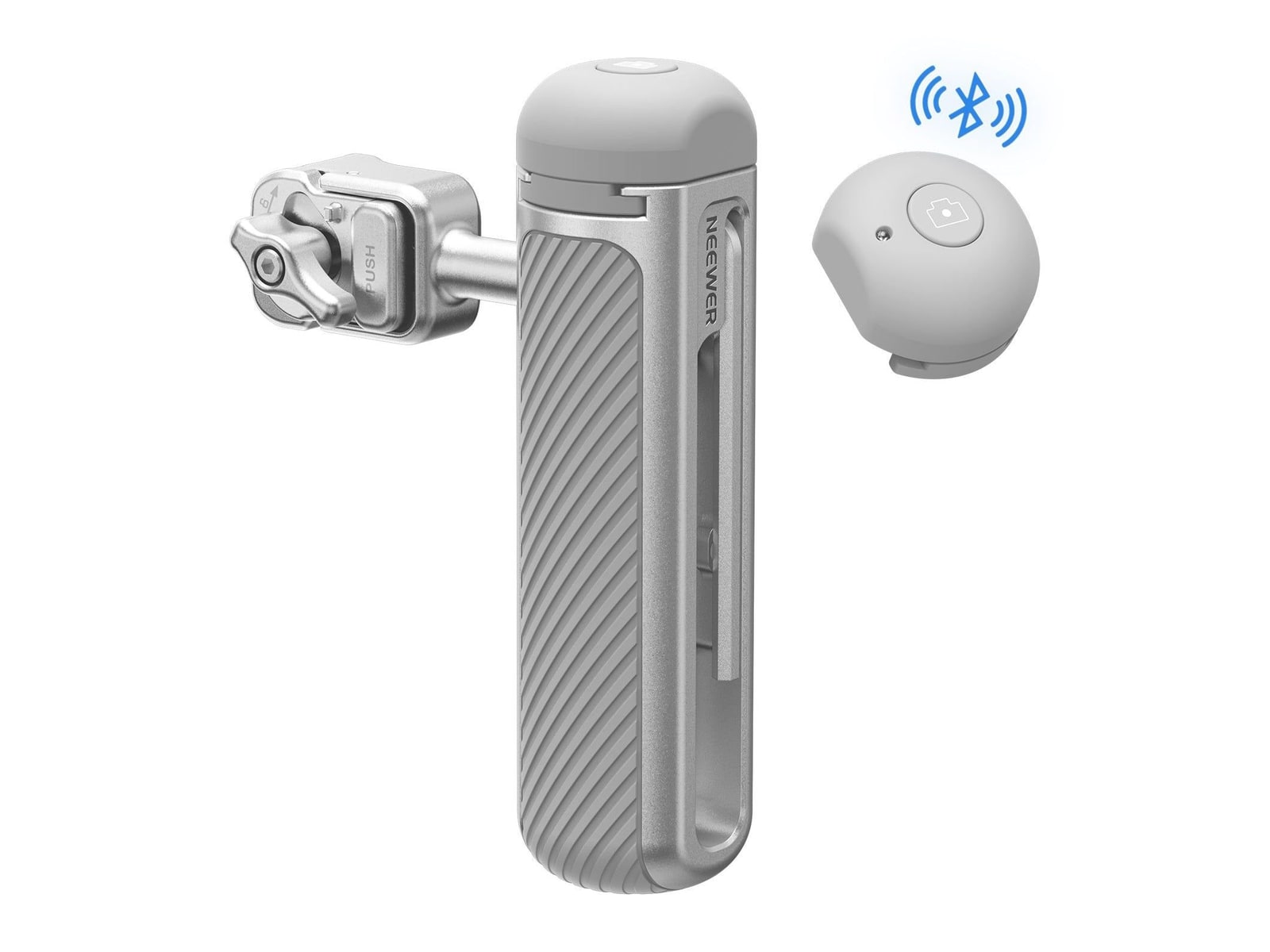 Neewer - PA045E Side Handle with Bluetooth Remote Shutter Camera Accessories - Silver