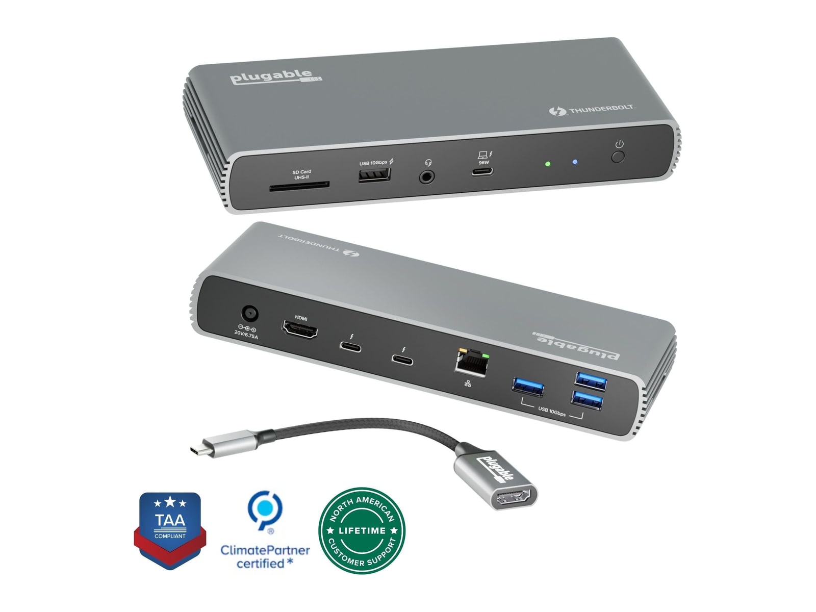 Plugable - Thunderbolt 4 & USB4 HDMI Docking Station Docking Stations