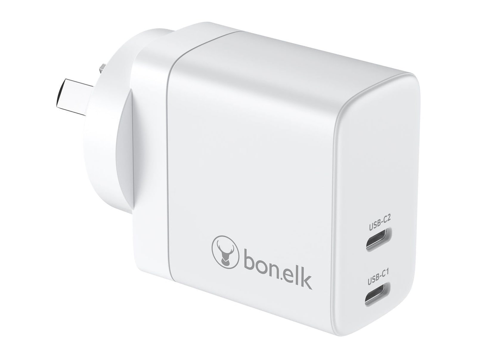 Bonelk - 65W GaN PD USB-C Charger with Cable Type-I AU Plug White Wall Chargers