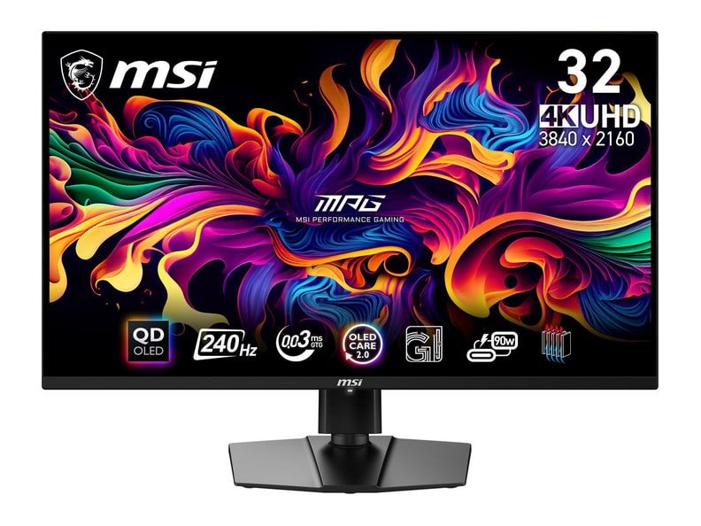 MSI - 31.5" MPG 321URX QD-OLED 4K UHD 240Hz OLED Monitors - Black