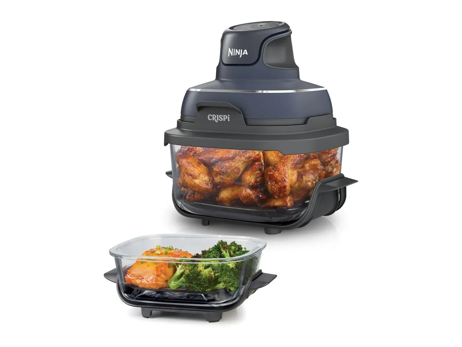 Ninja - FN101EUGY CRISPi 4-in-1 Portable Glass Dark Blue Air Fryers