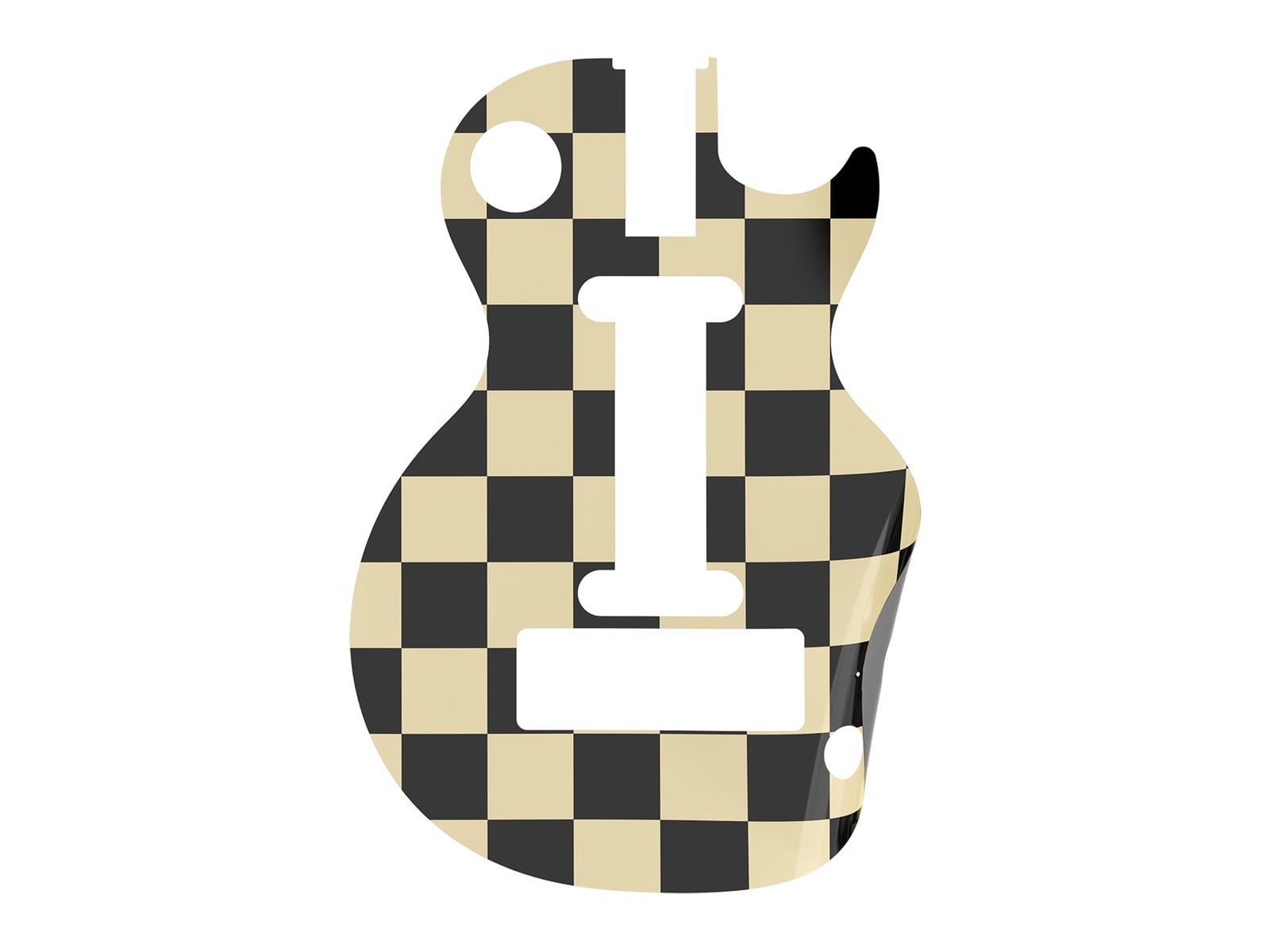 CRKD - Gibson Les Paul Faceplate Skin Black Check Gloss